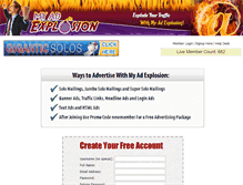 Tablet Screenshot of myadexplosion.com